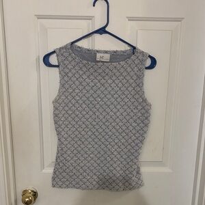 Iz Byer Textured Gray Tank Top